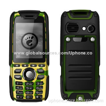 Bar phone with 2.0", MTK6250, 64MB+64MB, 0.3MP, big battery, waterproof